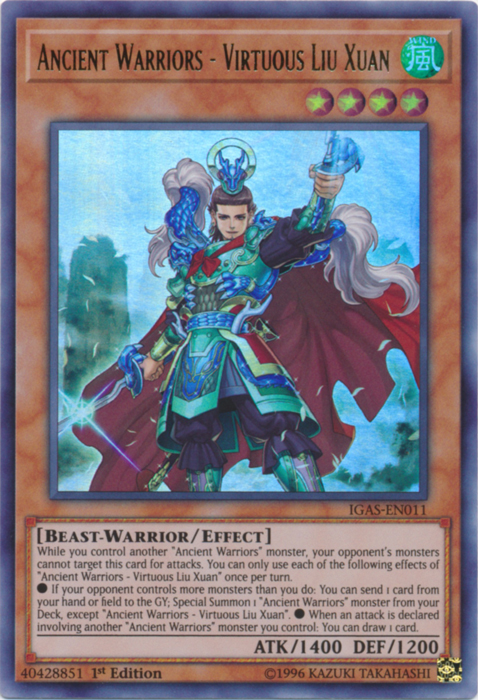 Ancient Warriors - Virtuous Liu Xuan [IGAS-EN011] Ultra Rare Supply